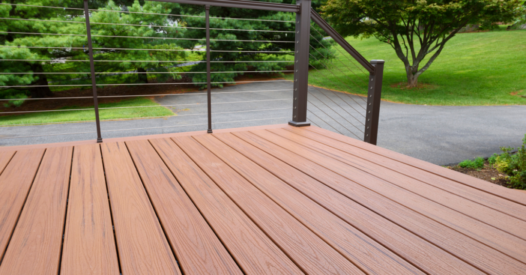 Deck With Wire Railing Image
